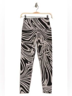 NWT Beyond Yoga High Waist Zebra Marble Leggings in Grey Swirl Jacquard, Size XS